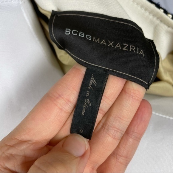 BCBG Navy Gold Cropped Moto Jacket Small - Picture 3 of 14